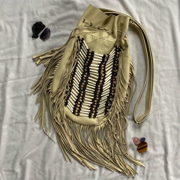 Vintage Handbags - Native Inspired Leather Bag